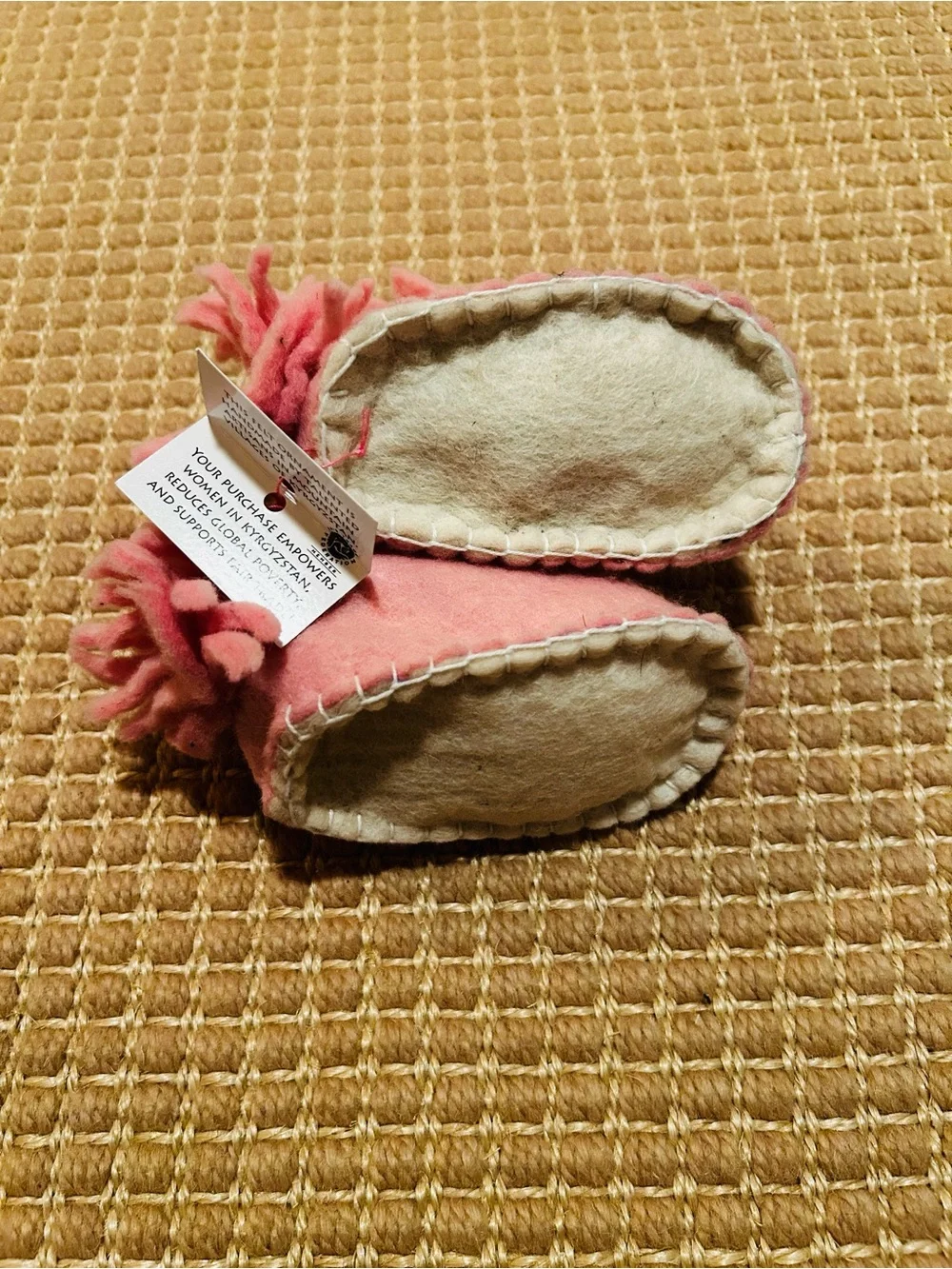 NEW with tags - Silk Road Bazaar Pink Unicorn Booties size 0-12 months.